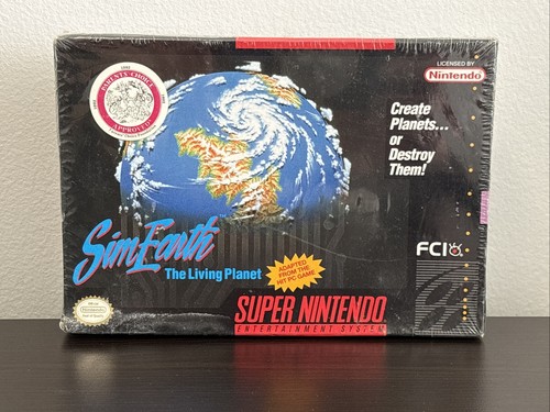 SimEarth (1990) SNES box
