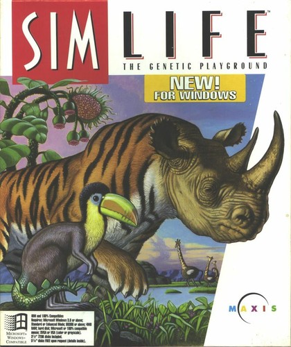 SimLife (1992) Mac box